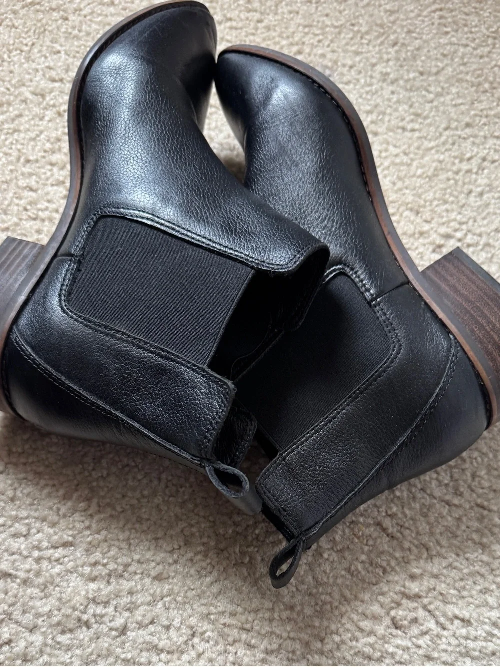 Lucky Brand Black Leather Chelsea Ankle Boots